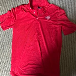 Greg Norman Collection Red Polo Shirt Vibrant Performance Wear